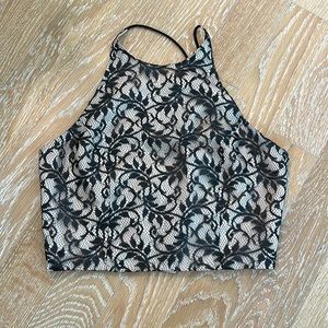 Gamma vintage halter lace top